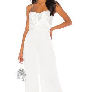 NWT White Rachel Zoe Bridgette Sleeveless Wide Leg Jumpsuit